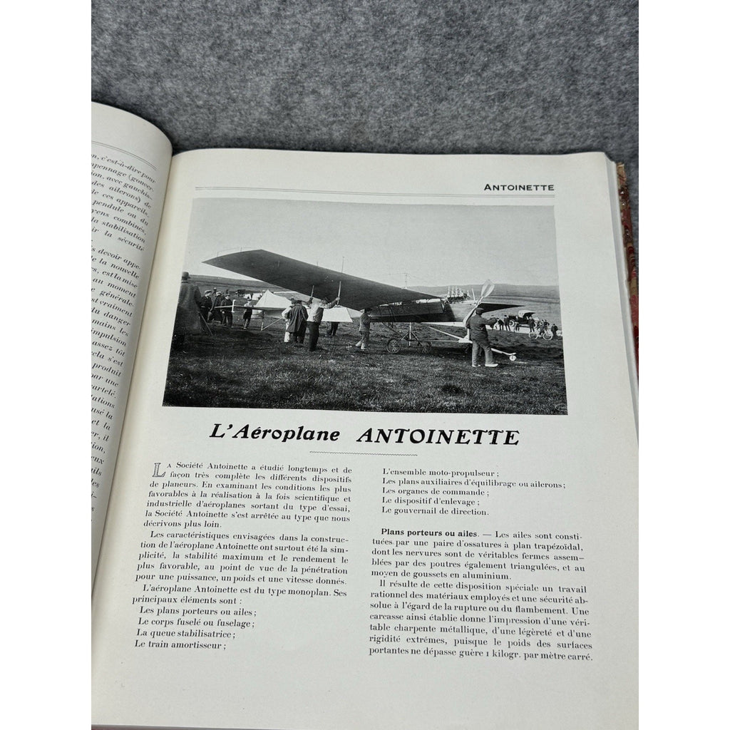 Rare Les Aeroplanes de 1910 R. de Gaston First Edition Aviation Plans