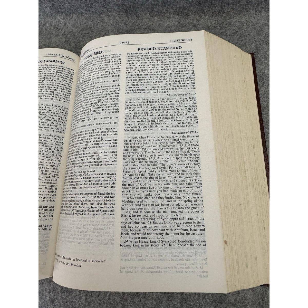 1976 Layman’s Parallel Bible KJV Living RSV Modern Language Hardcover Zondervan