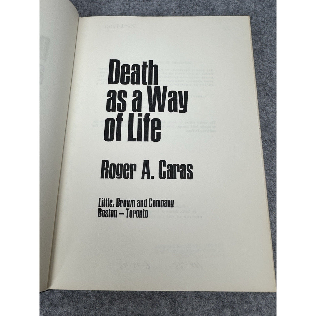 1970 Death as a Way of Life Roger Caras First Edition Hunting Hardcover DJ