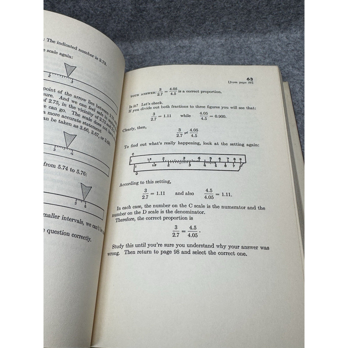 The Slide Rule TutorText Saffold Smalley 1962 First Edition HC Dust Jacket