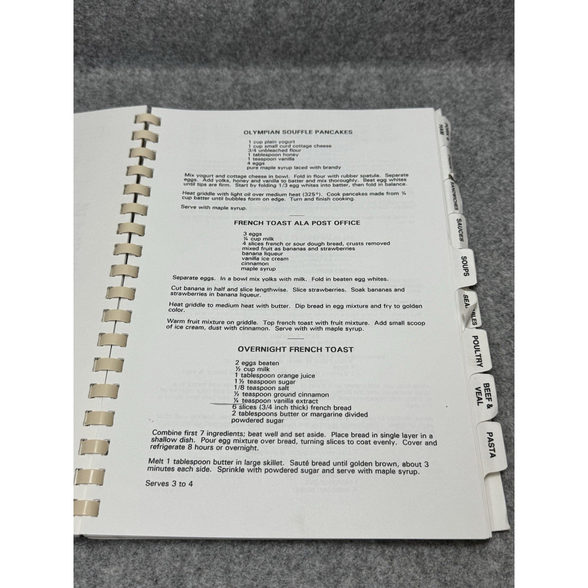 Cooking Through the Years With Jinny Signed Paul & Jinny Rare Spiral Cookbook