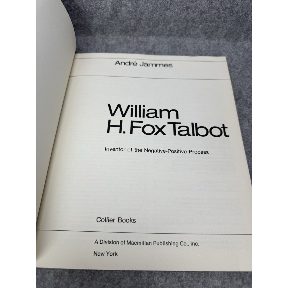 1973 William H Fox Talbot Andre Jammes First Collier Edition Photography