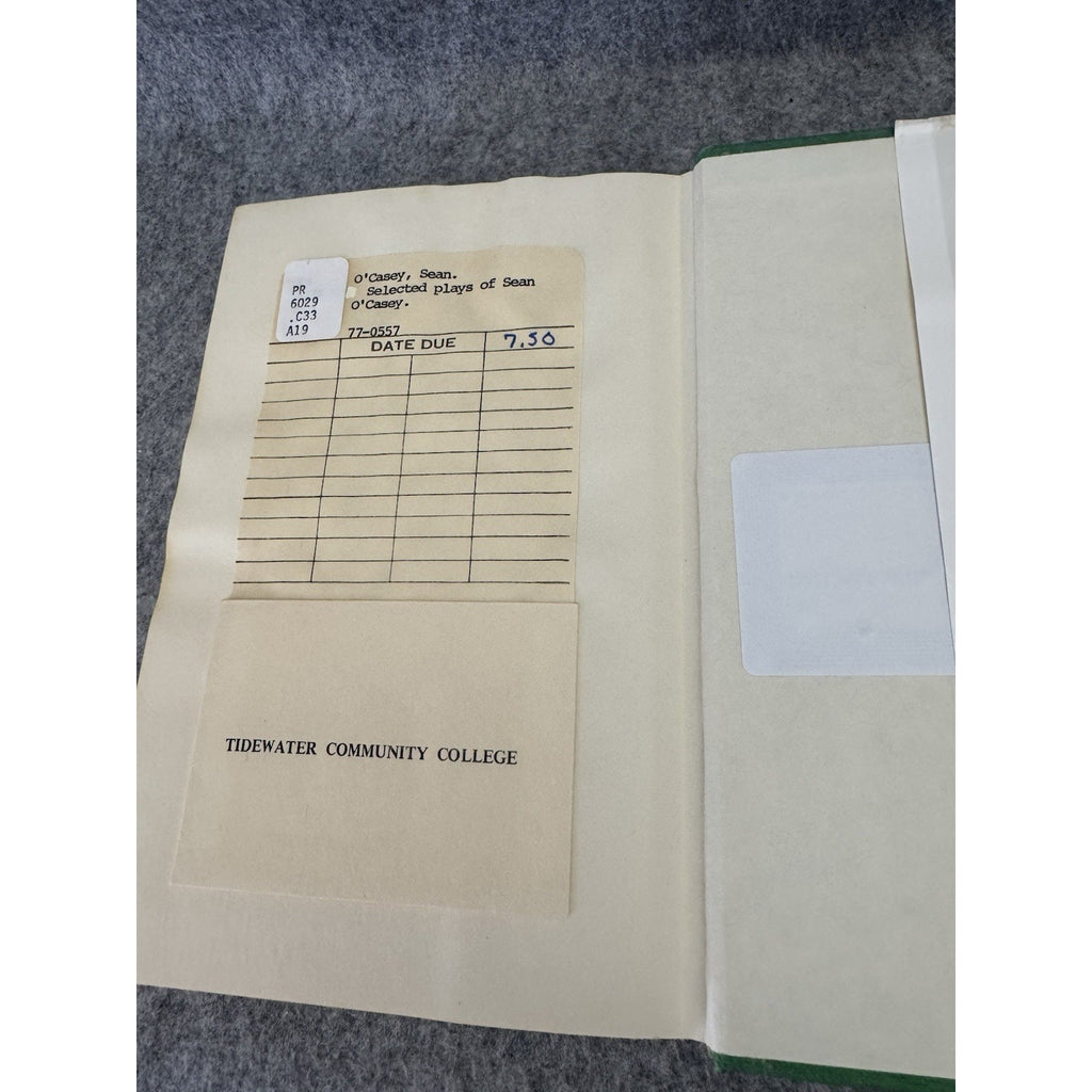 1954 Selected Plays of Sean O’Casey HC/DJ George Braziller