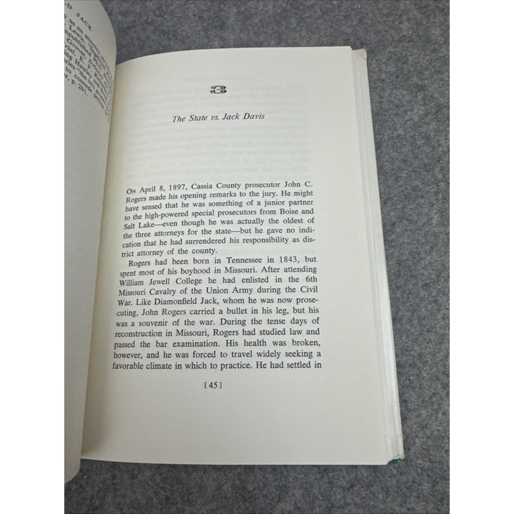 DIAMONDFIELD JACK; A STUDY IN FRONTIER JUSTICE, (THE By David H Grover EXCELLENT