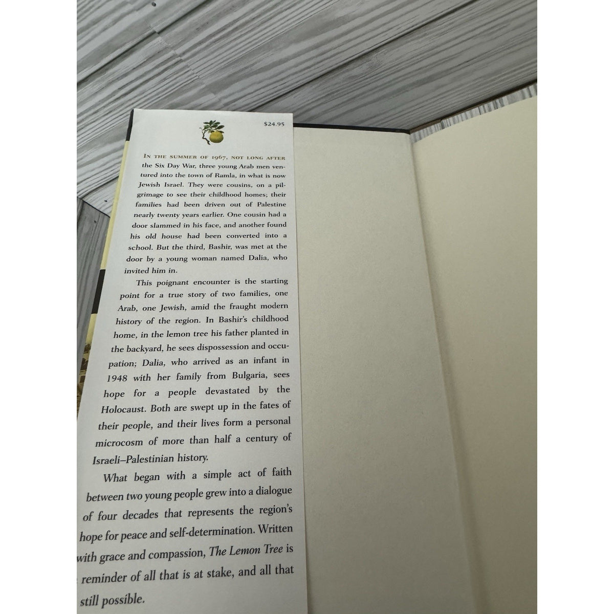 The Lemon Tree Sandy Tolan 1st Edition HC 2006 Bloomsbury VG
