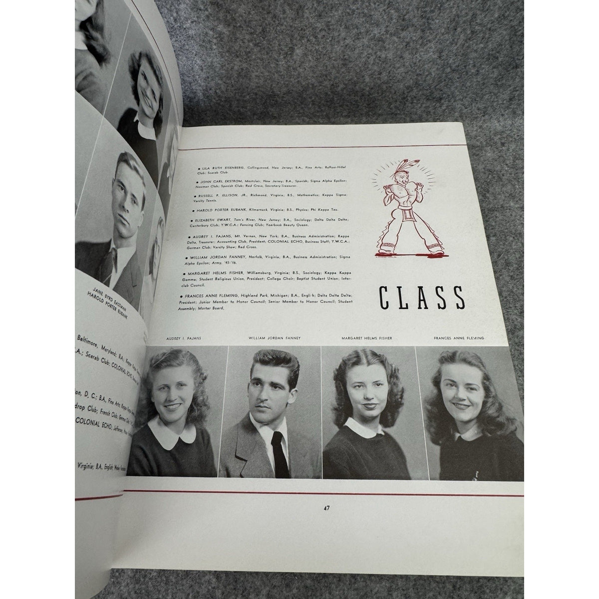 1948 Colonial Echo William & Mary College Yearbook Williamsburg VA HC