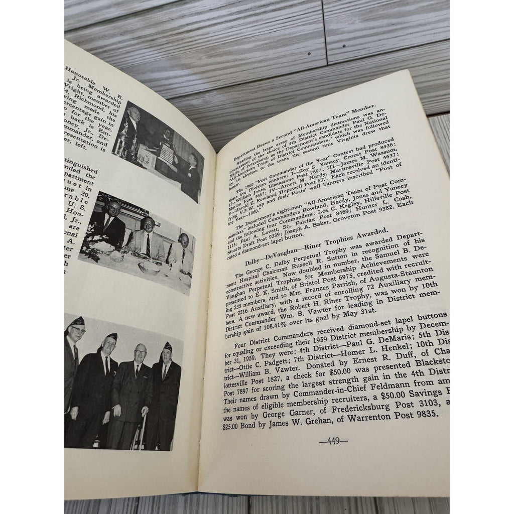 History Dept Virginia Veterans Foreign Wars 1919-1969 HC VFW Book