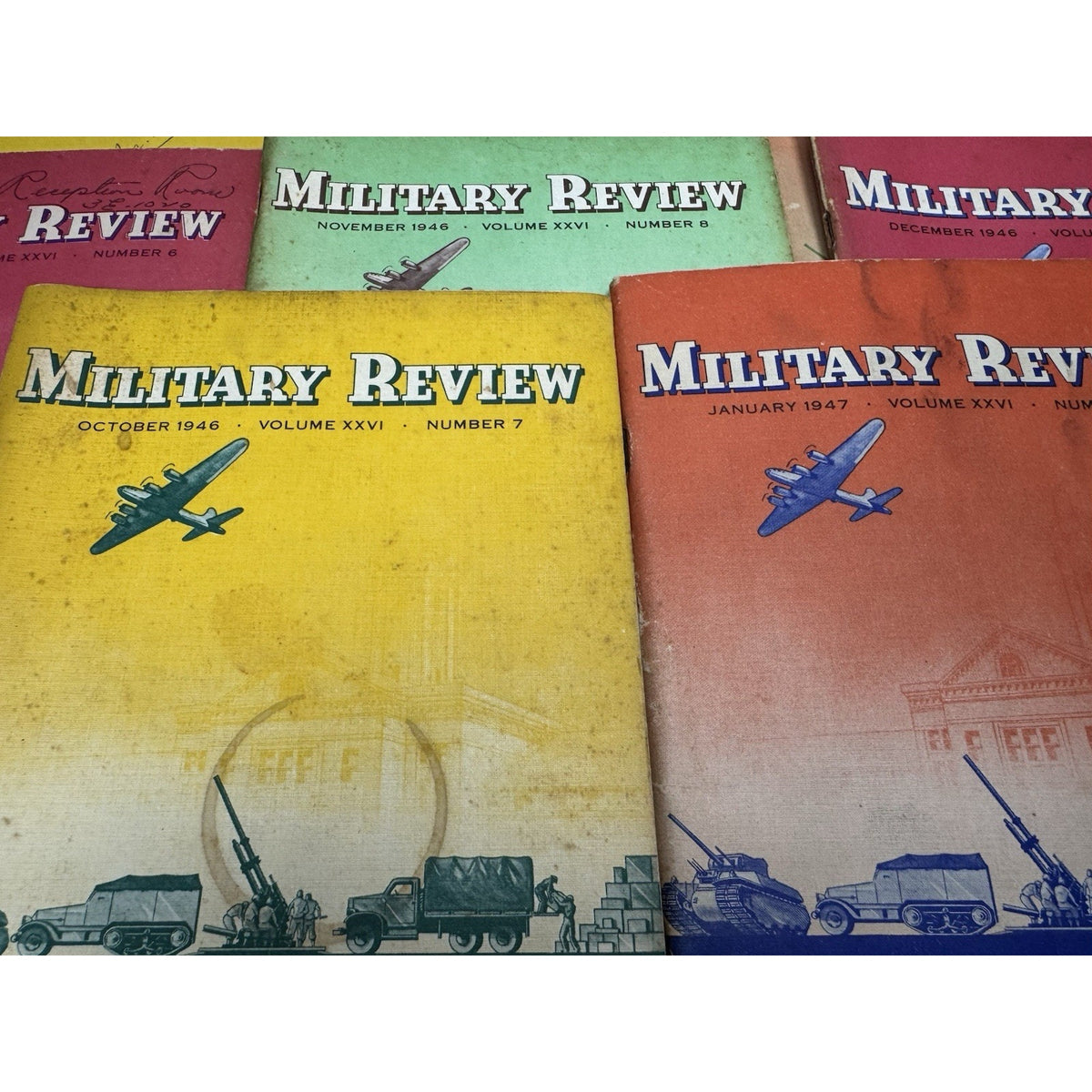 Military Review Lot 11 Magazines 1945–1947 WWII Army Maps Fort Leavenworth