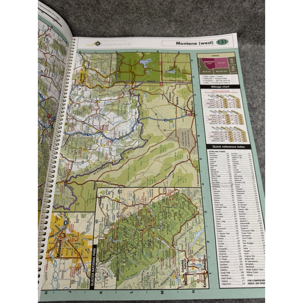RoadMaster 2005 Large Print Road Atlas United States MapQuest Spiral Bound