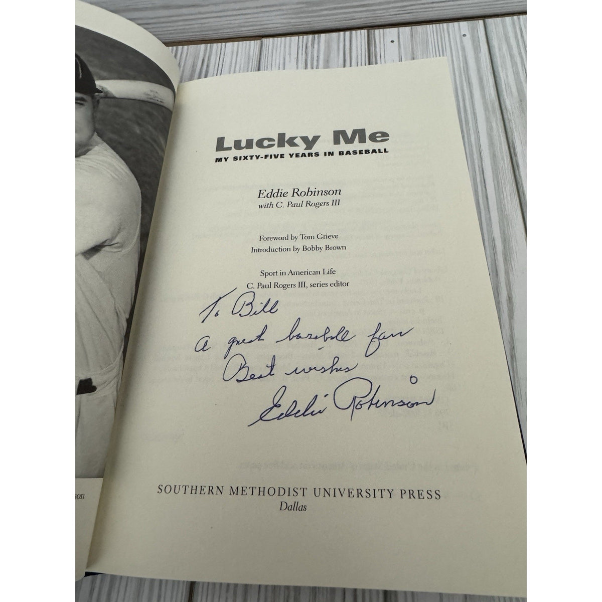Lucky Me Eddie Robinson SIGNED 1st 2011 HC Baseball Autobiography