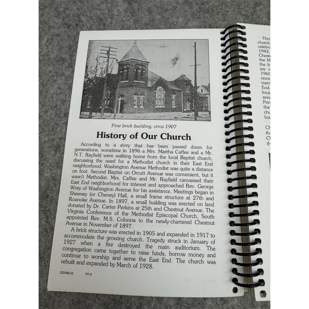 Time and Teaspoons Recipes 2022 Chestnut Memorial UMC Cookbook Spiral PB