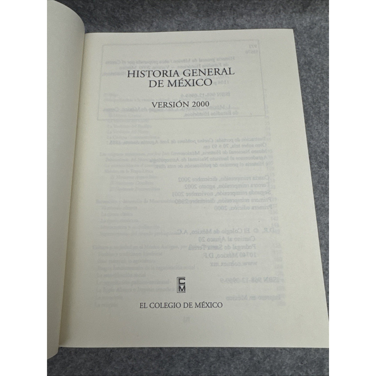 Historia general de Mexico / General History of Mexico HCDJ 2000