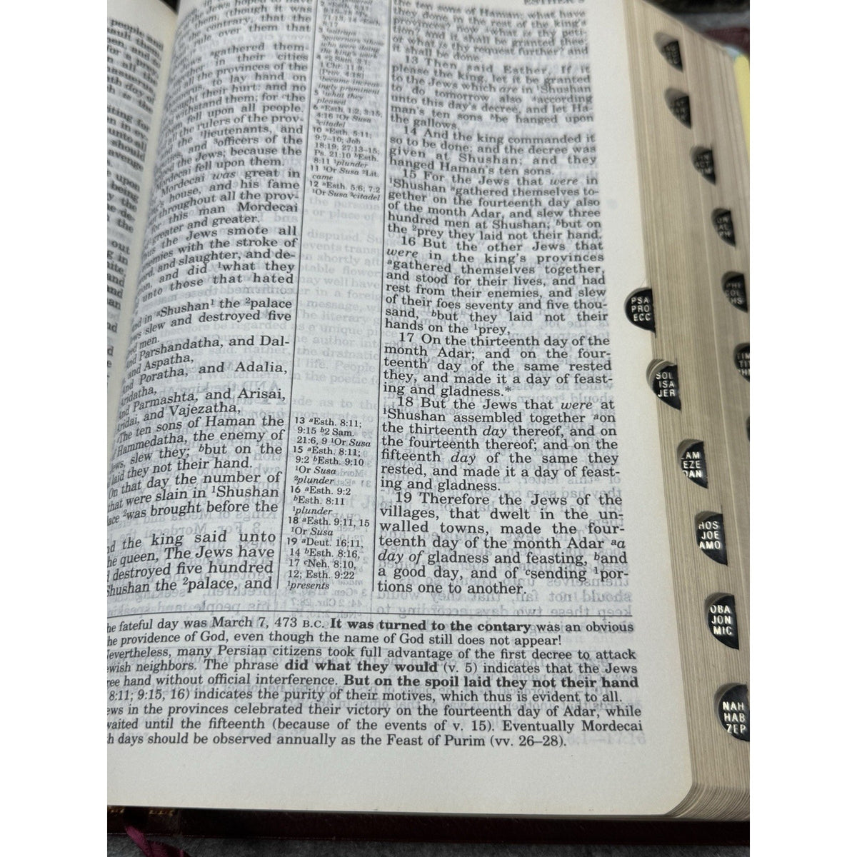 1993 King James Study Bible KJV Genuine Bonded Leather Red Indexed