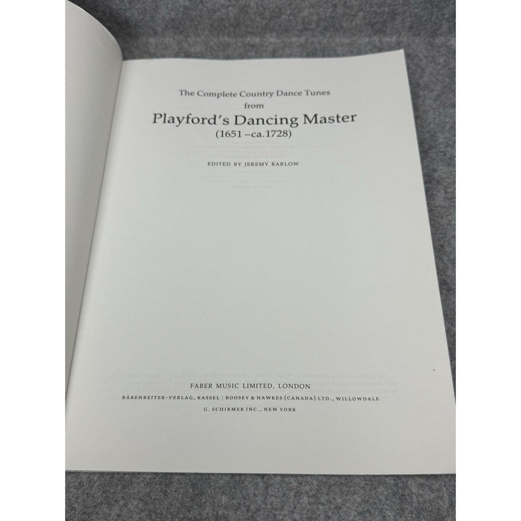 Playford’s Dancing Master Complete Country Dance Tunes Jeremy Barlow 1985