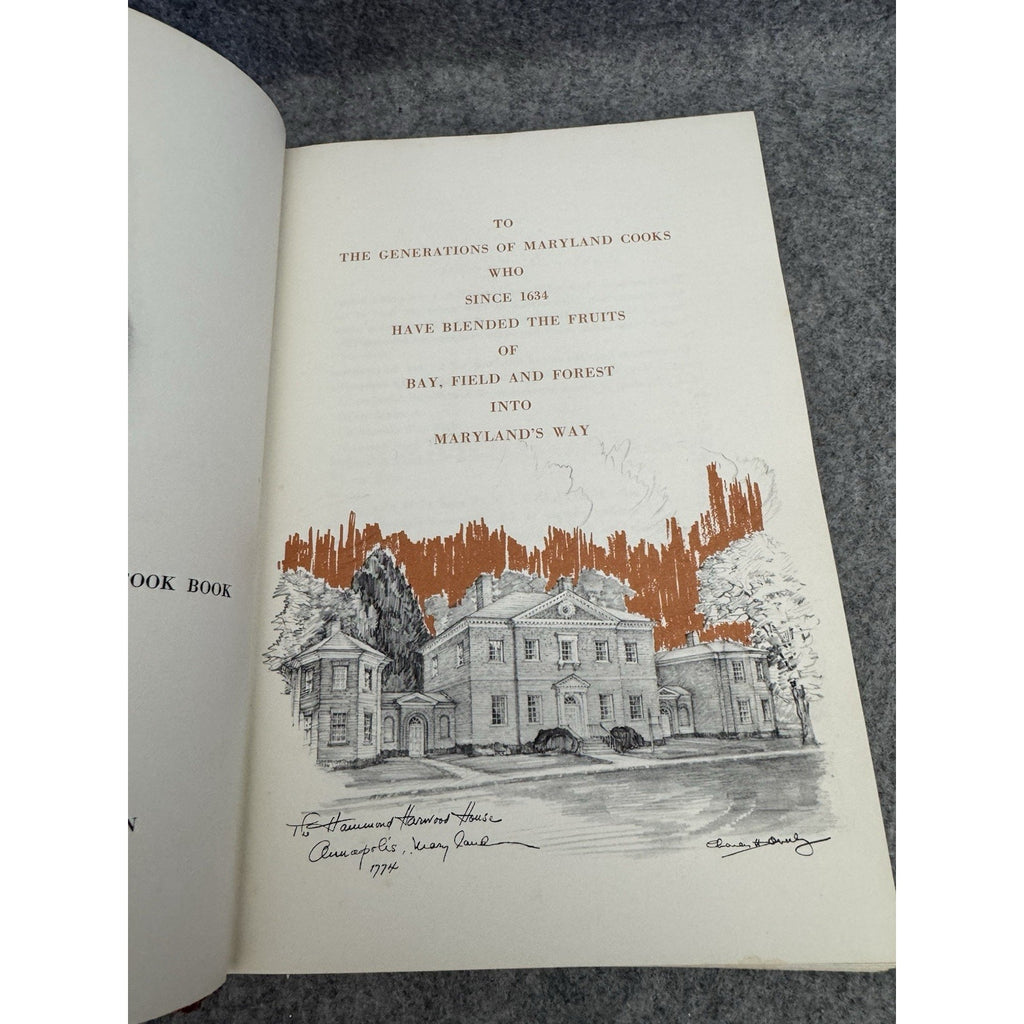 Maryland’s Way 1963 Hammond Harwood House Cookbook Chesapeake Recipes HC