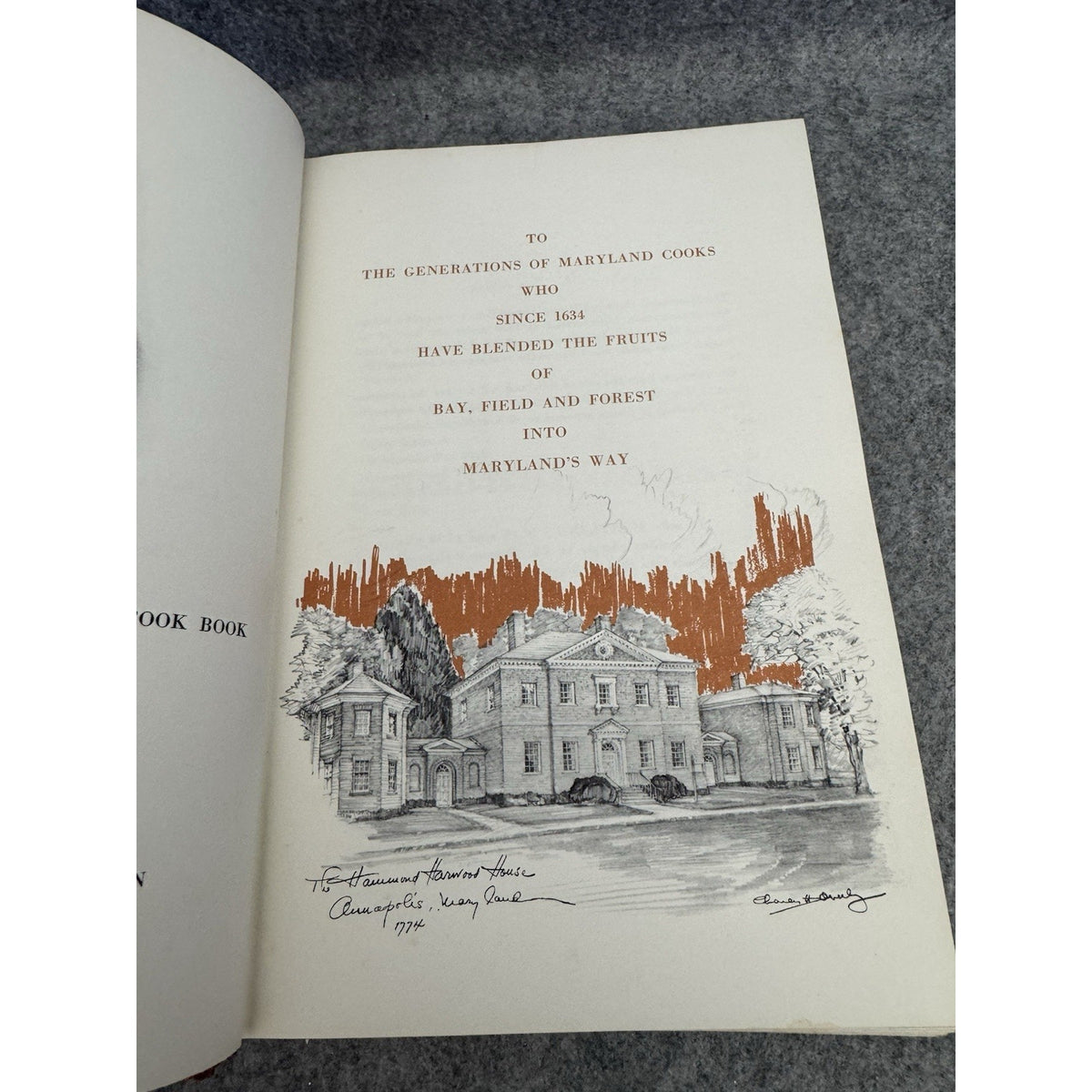 Maryland’s Way 1963 Hammond Harwood House Cookbook Chesapeake Recipes HC