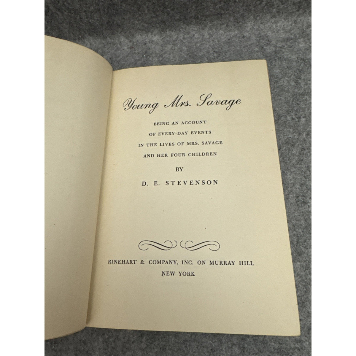 Young Mrs. Savage by D. E. Stevenson (1949 Hardcover)