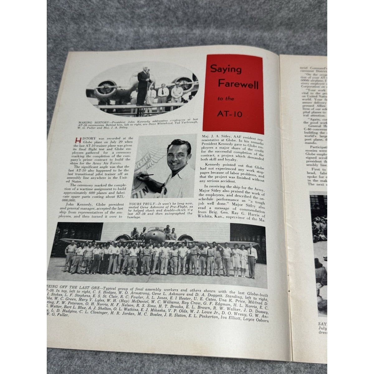 1944 Globe Beam August WWII Aircraft Magazine AT-10 Final Production Fort Worth