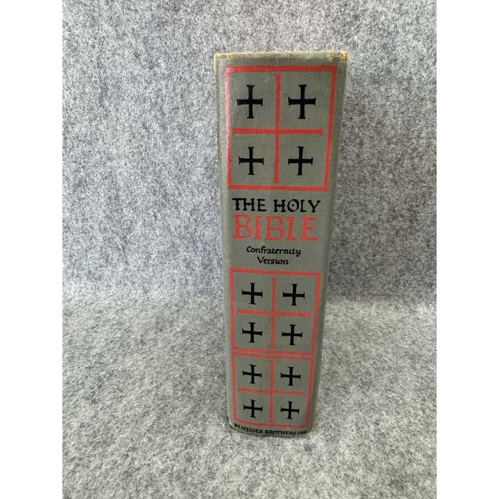 Vintage Confraternity Version Holy Bible Benziger Brothers Catholic HC