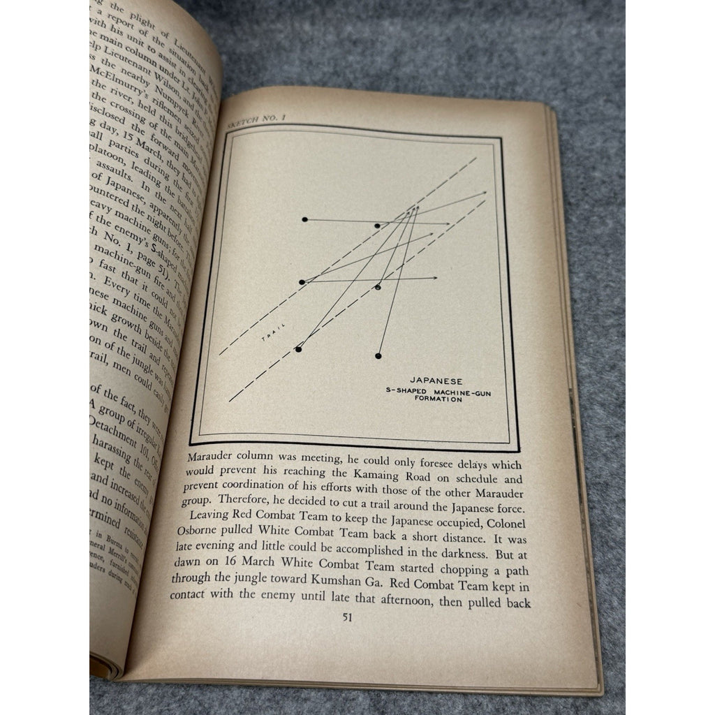 1945 Merrill’s Marauders WWII Burma War Department First Edition Maps Softcover