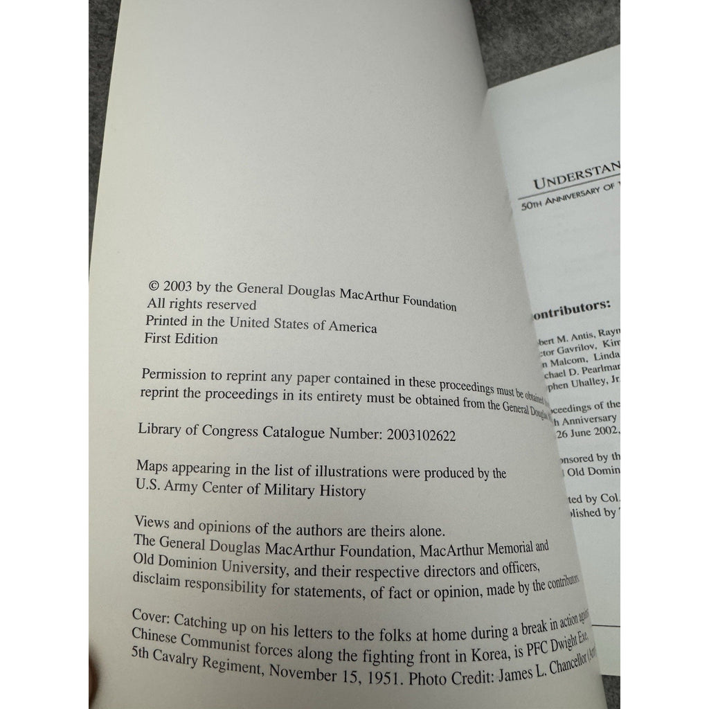 Understanding & Remembering Korean War 50th Anniversary Symposium 1st Ed