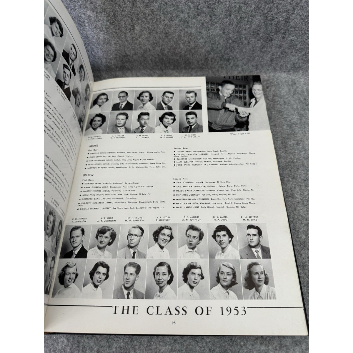 1952 Colonial Echo William & Mary College Yearbook Williamsburg VA HC
