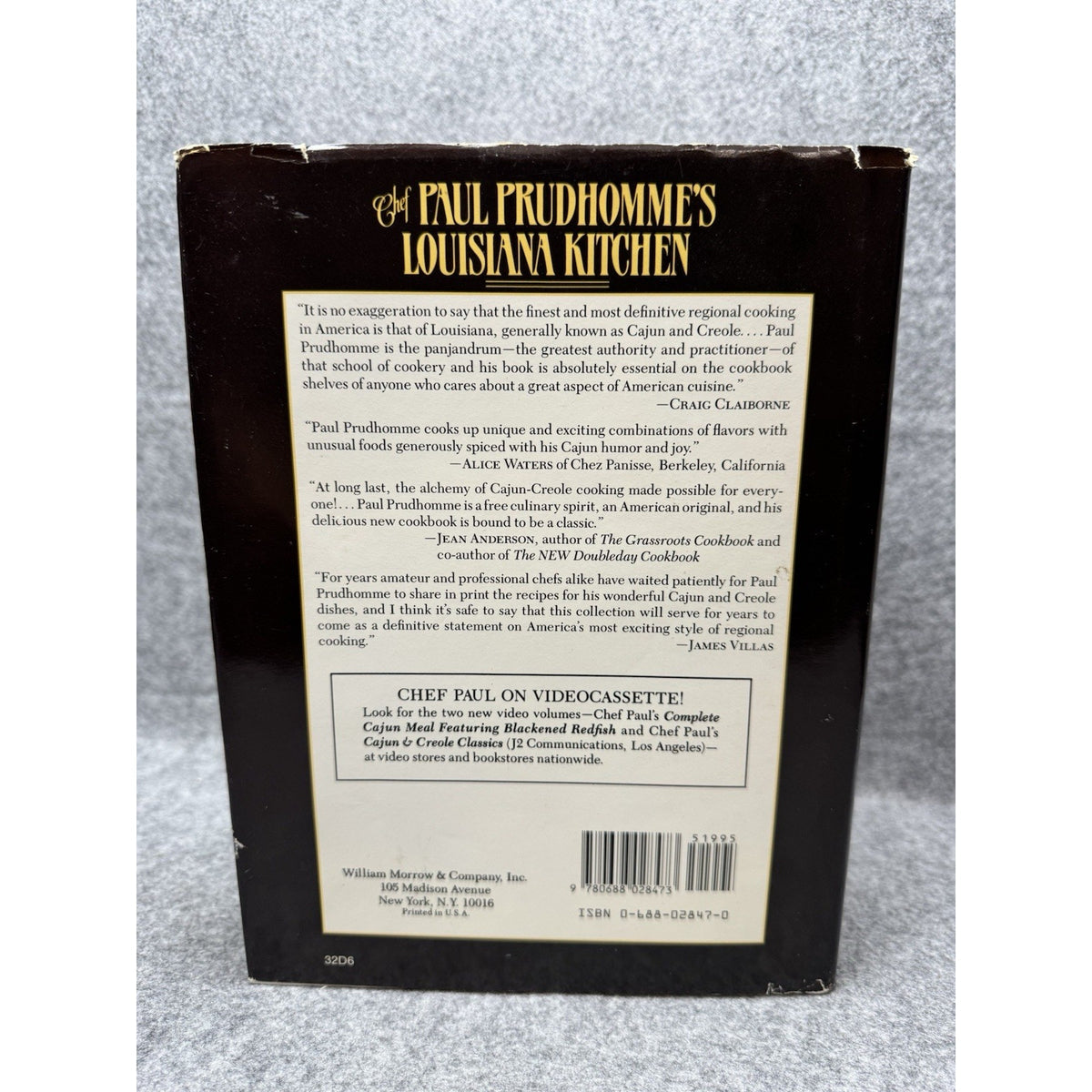 Chef Paul Prudhomme Signed Louisiana Kitchen 1984 Cajun Creole Cookbook HC DJ