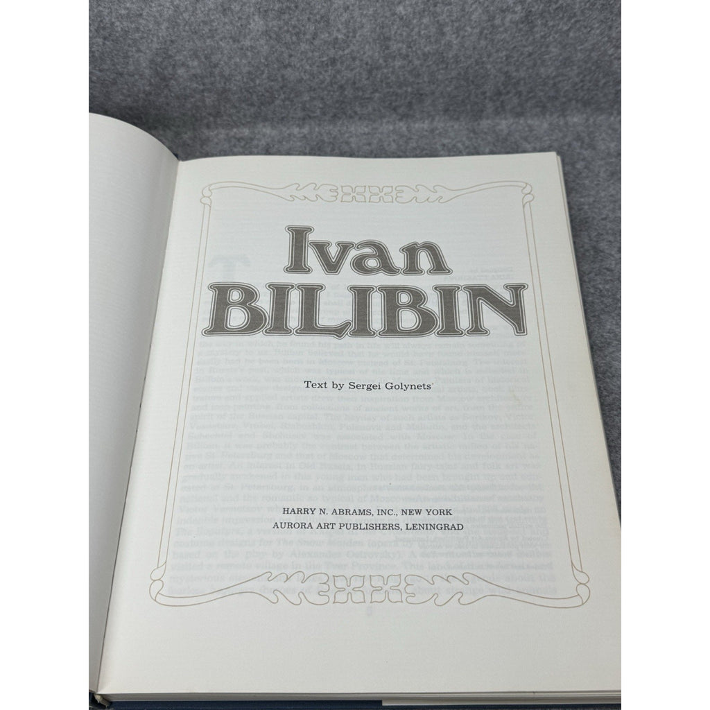 1981 Ivan Bilibin Russian Fairy Tale Art Sergei Golynets Hardcover DJ