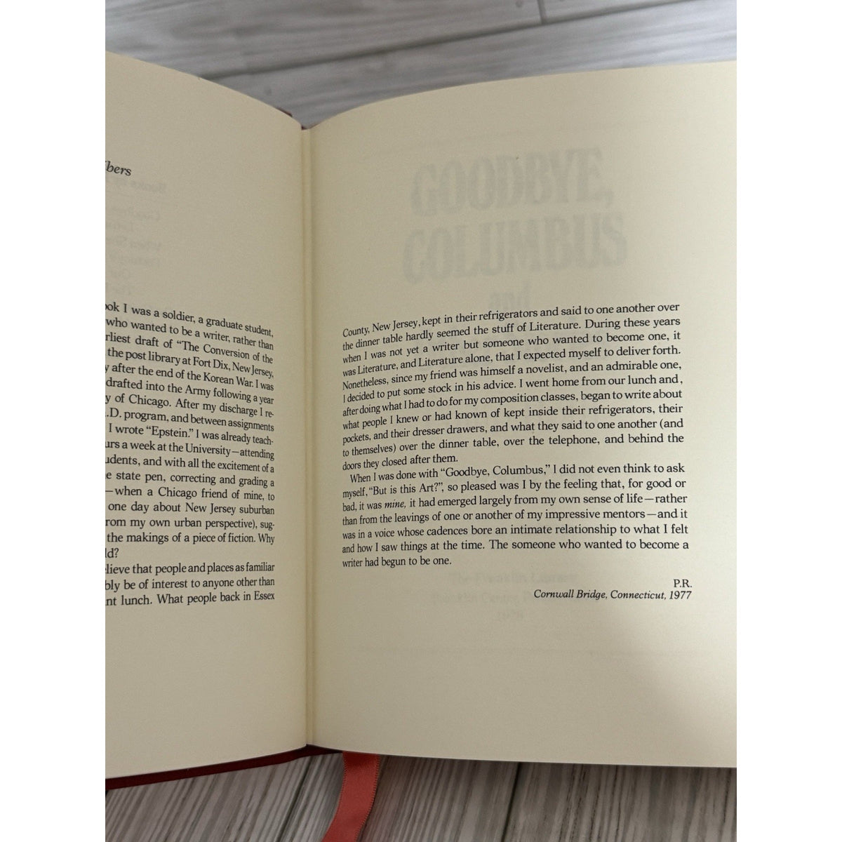 1978 Goodbye Columbus Philip Roth Franklin Library Signed Hardcover Book