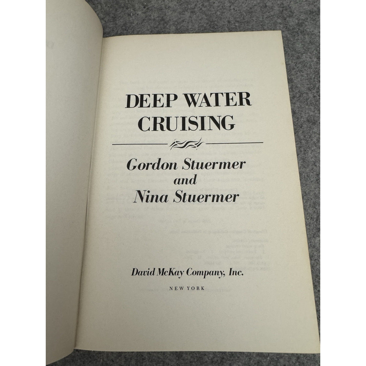 Deep Water Cruising By Gordon & Nina Stuermer