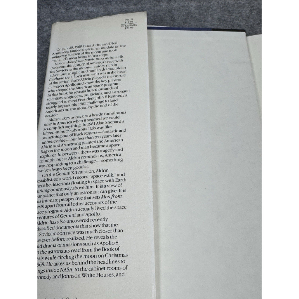 Buzz Aldrin SIGNED Men From Earth 1st Edition 1st Printing Apollo 11 Hardcover
