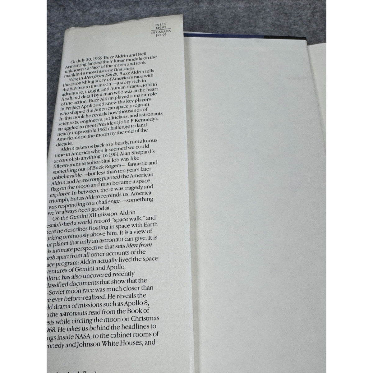 Buzz Aldrin SIGNED Men From Earth 1st Edition 1st Printing Apollo 11 Hardcover