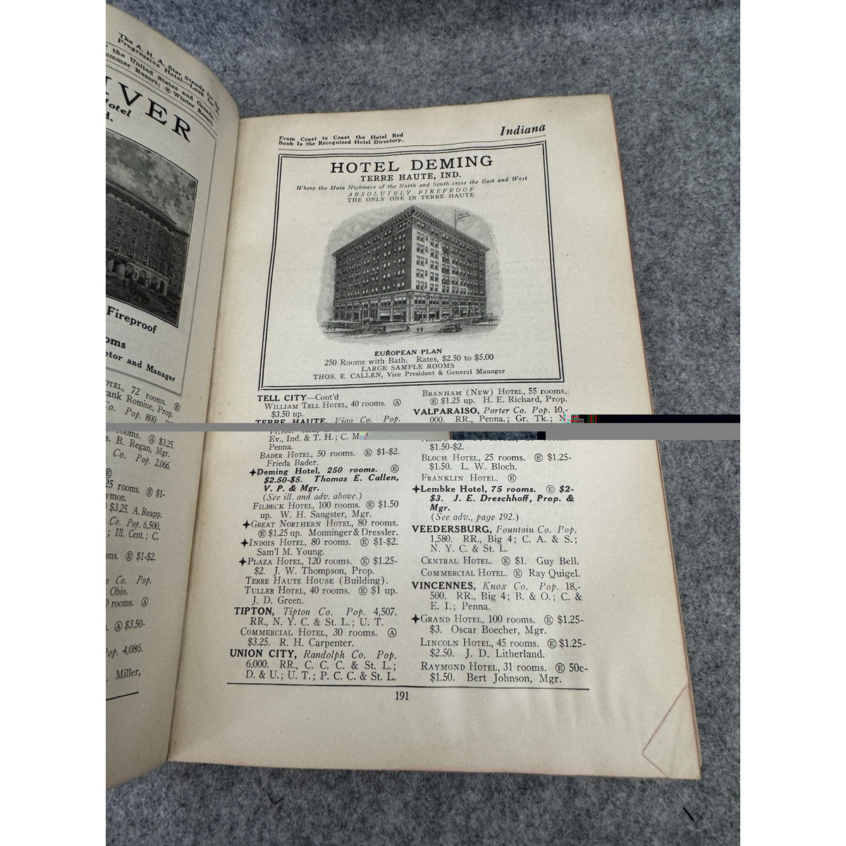 1928 Official Hotel Red Book and Directory HC American Hotel Association