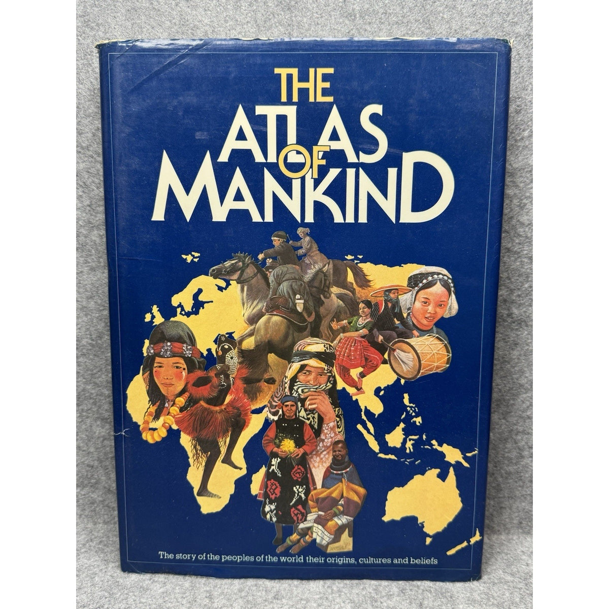 The Atlas of Mankind 1982 Illustrated World Cultures Anthropology Hardcover