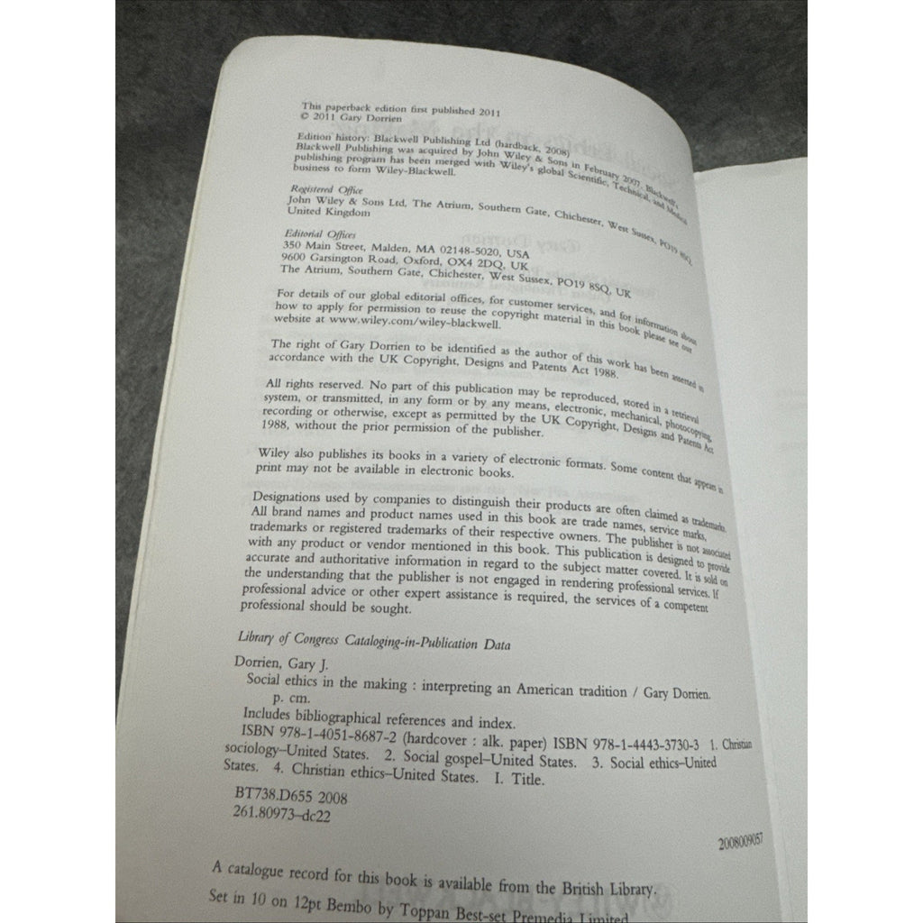 Social Ethics in the Making : Interpreting an American Tradition by Gary Dorrien