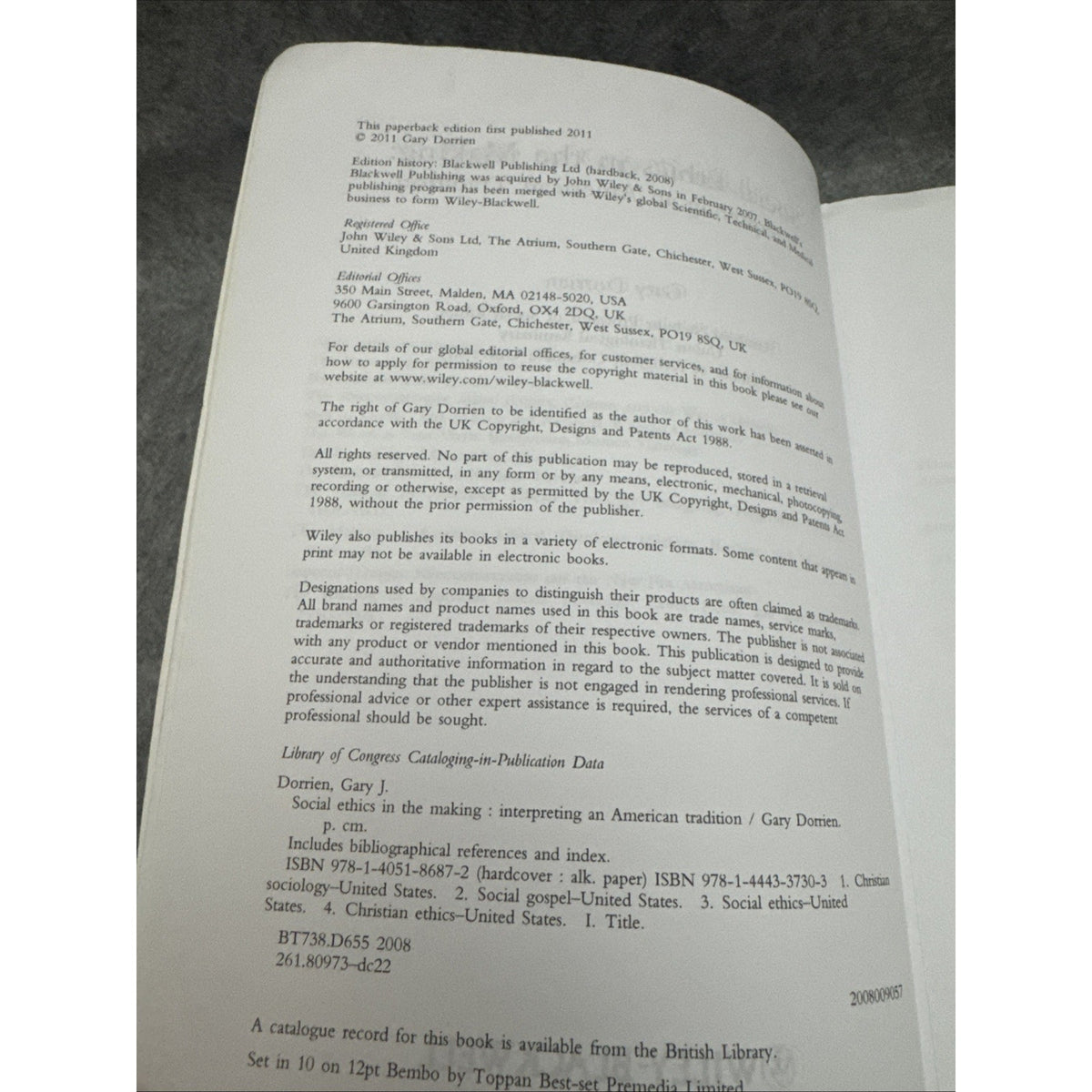 Social Ethics in the Making : Interpreting an American Tradition by Gary Dorrien