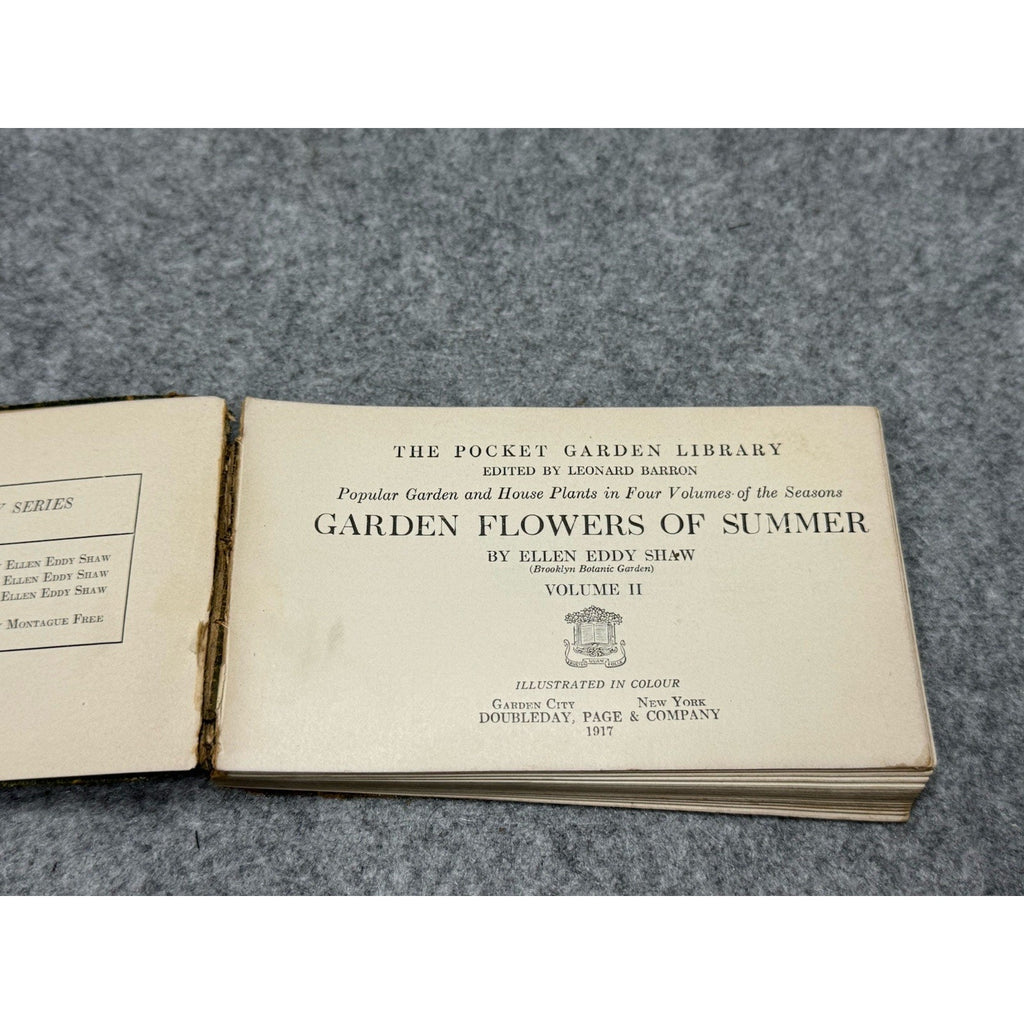 1917 Garden Flowers of Summer Ellen Eddy Shaw Pocket Guide Color Plates