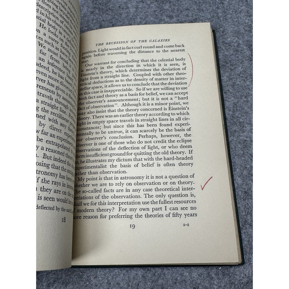 1933 The Expanding Universe Arthur Eddington 2nd Impression Einstein Cosmology