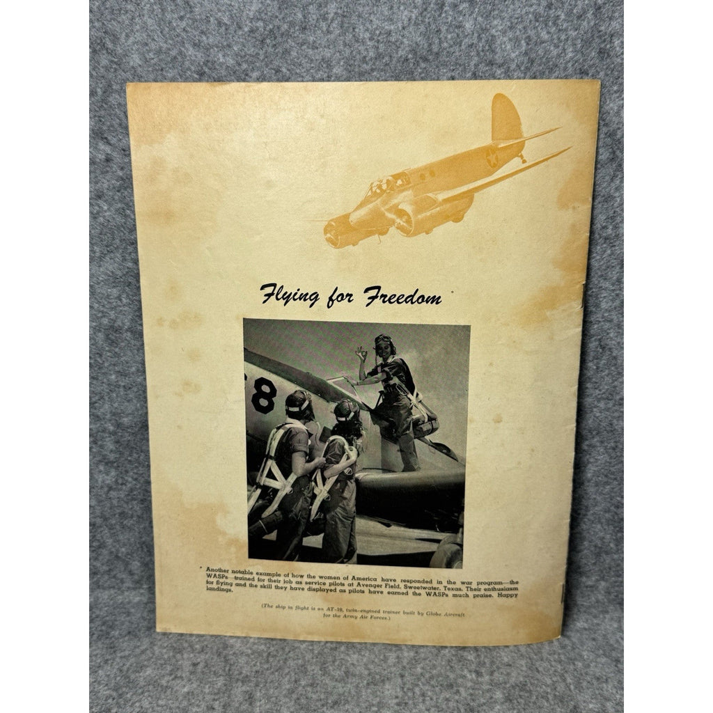1944 Globe Beam September WWII WASP Women Pilots C-46 P-40 Globettes Softball