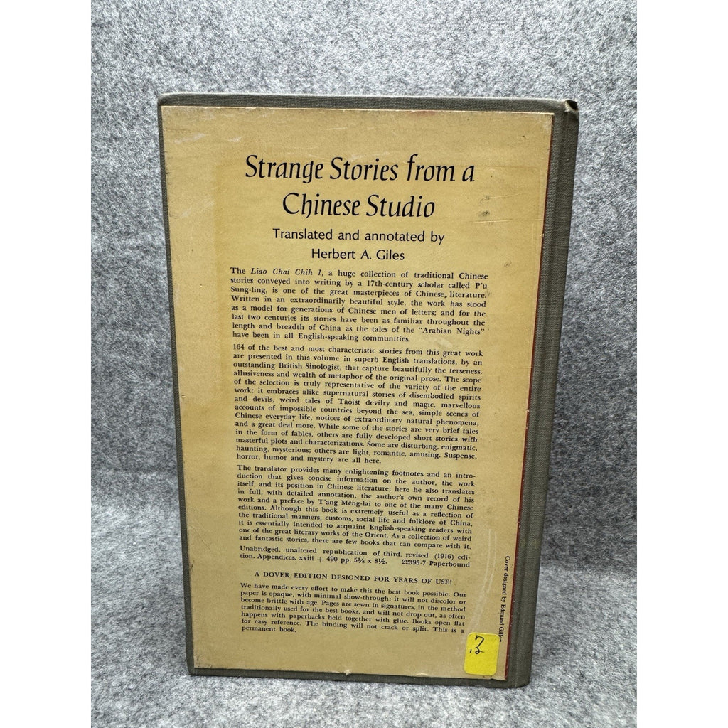 1969 Strange Stories from a Chinese Studio Pu Sung-ling Giles Folklore Horror