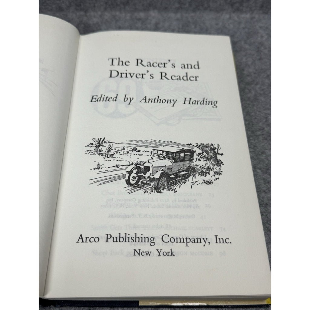 1972 The Racer’s and Driver’s Reader Anthony Harding First Edition HC DJ