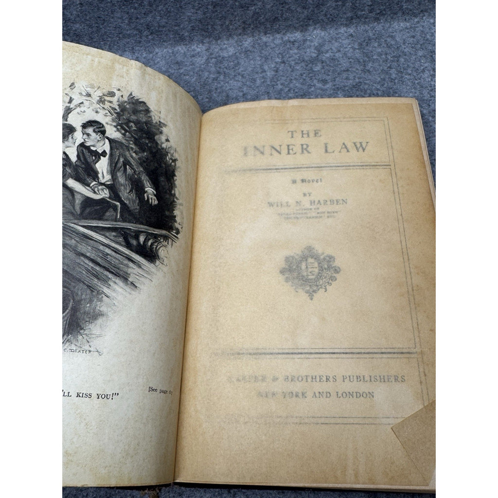 1915 The Inner Law Will N Harben First Edition Hardcover Harper & Bros