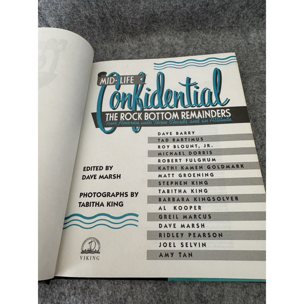 First Edition Mid-Life Confidential Rock Bottom Reminders 1994 HC DJ
