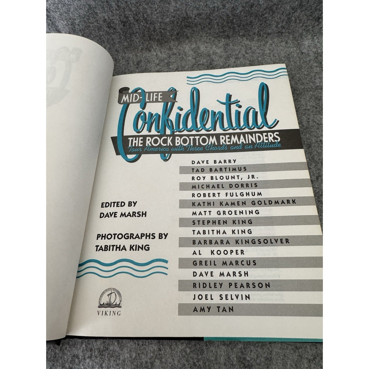 First Edition Mid-Life Confidential Rock Bottom Reminders 1994 HC DJ