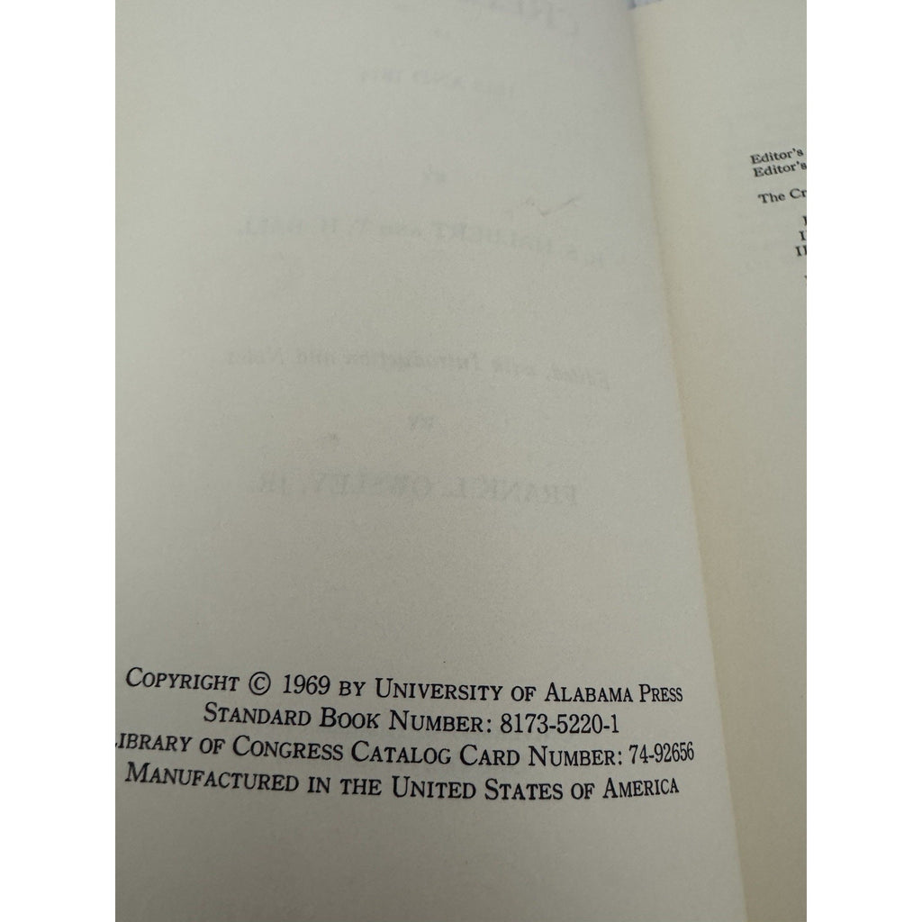 The Creek War of 1813 and 1814 H.S. Halbert T.H. Ball HC 1969 Univ Alabama Press