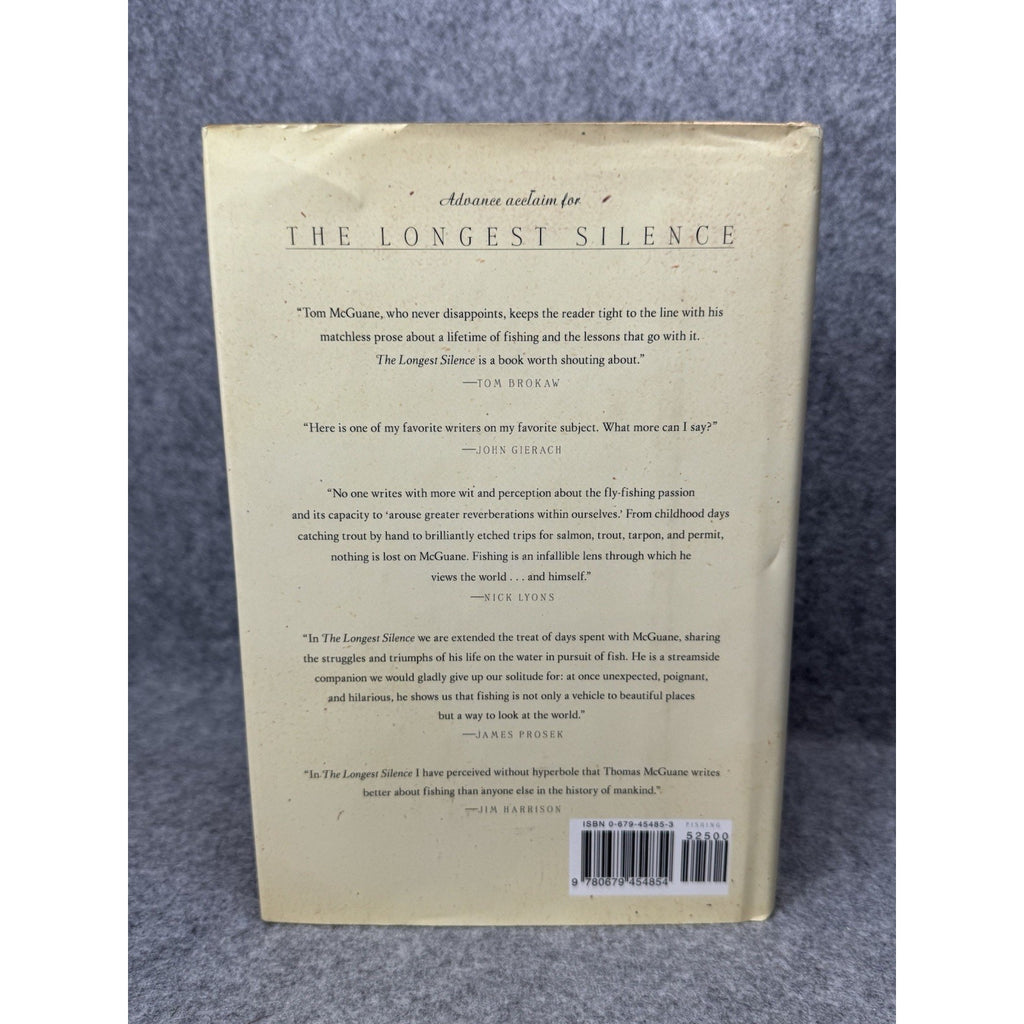 The Longest Silence Thomas McGuane First Edition HC DJ Fly Fishing Essays