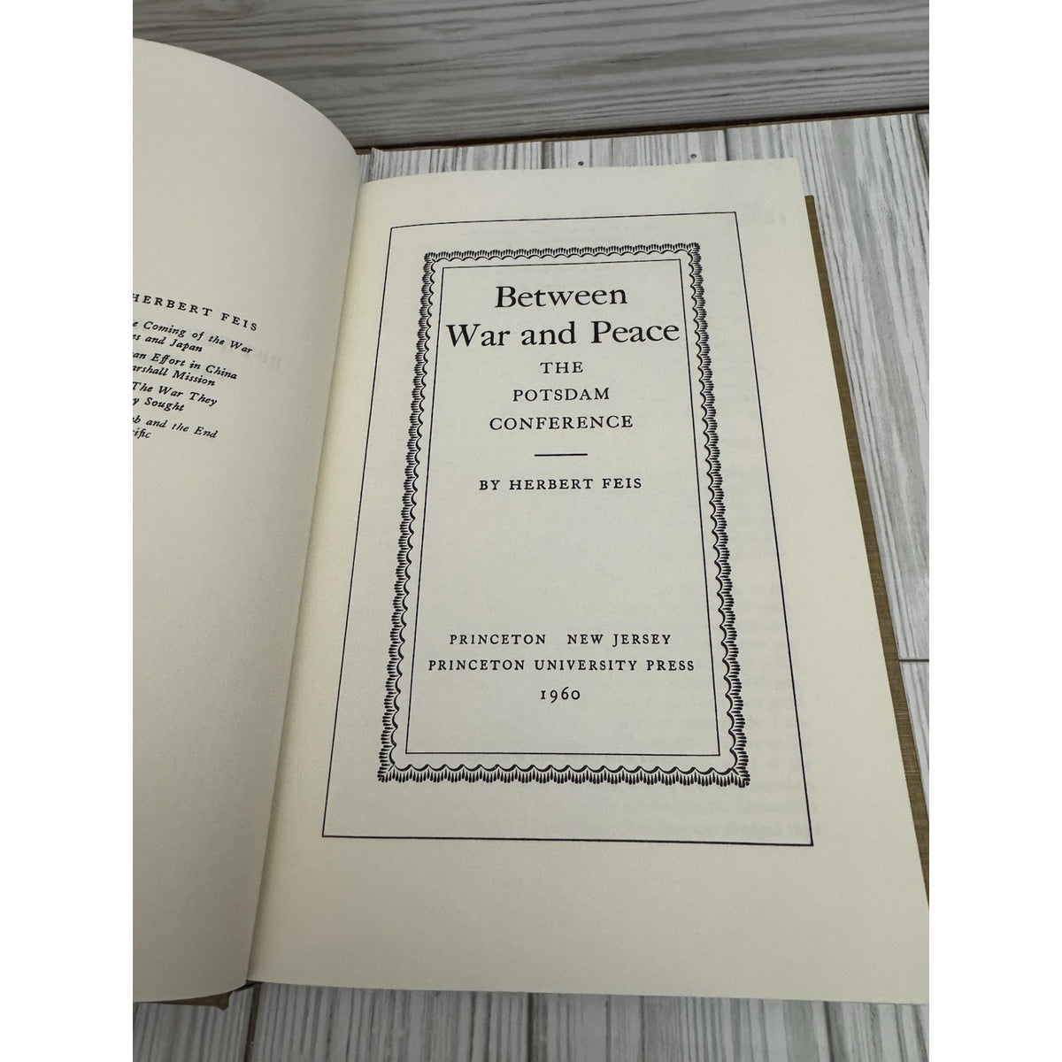Between War and Peace Potsdam Conference Herbert Feis 1960 HC