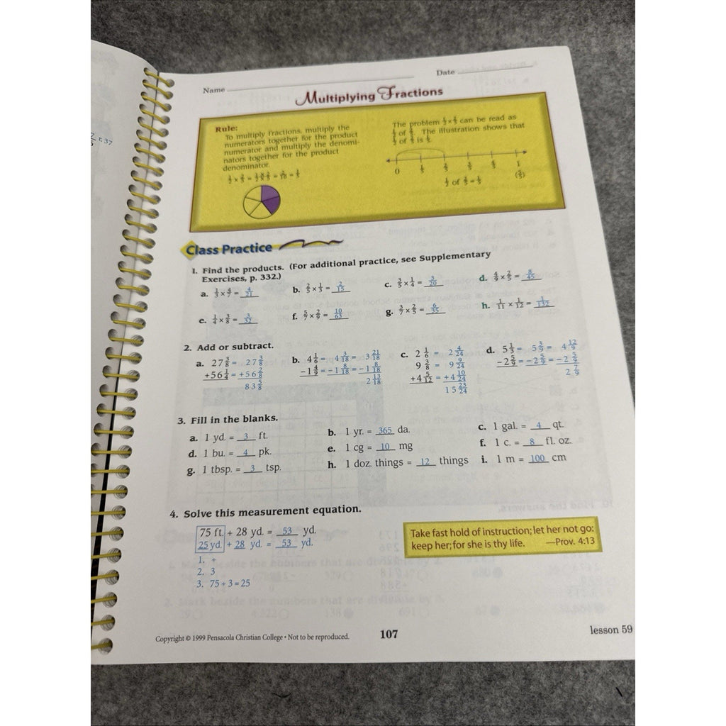 Abeka Arithmetic 5 Teachers Key