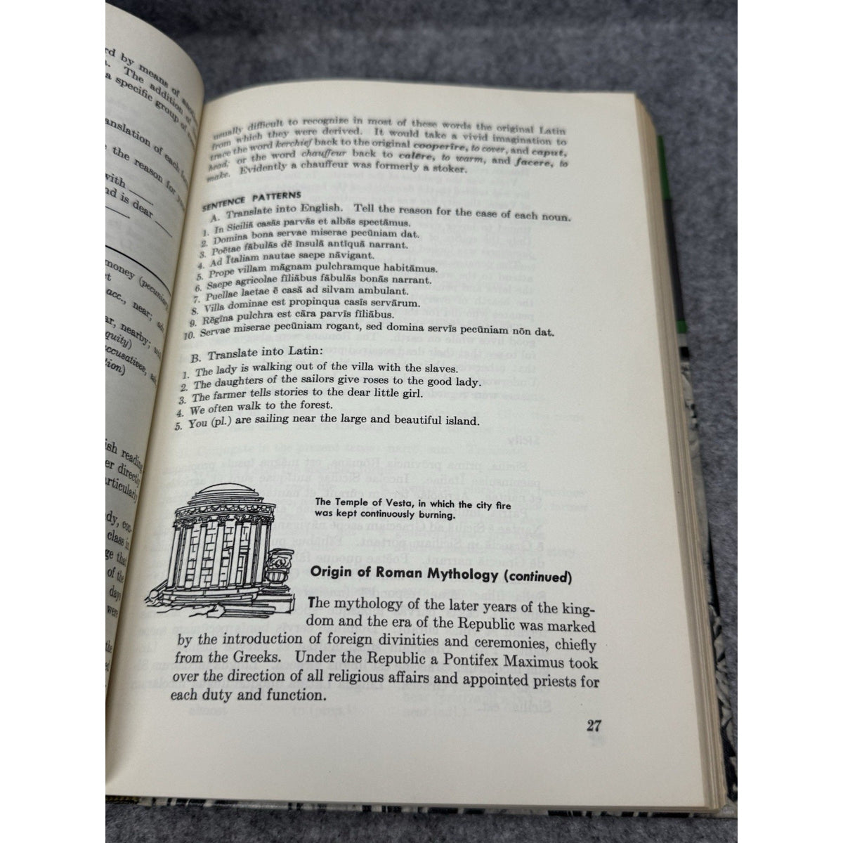Our Latin Heritage Books I II Harbrace 1966 Hines Welch Bacon 2 HC Set
