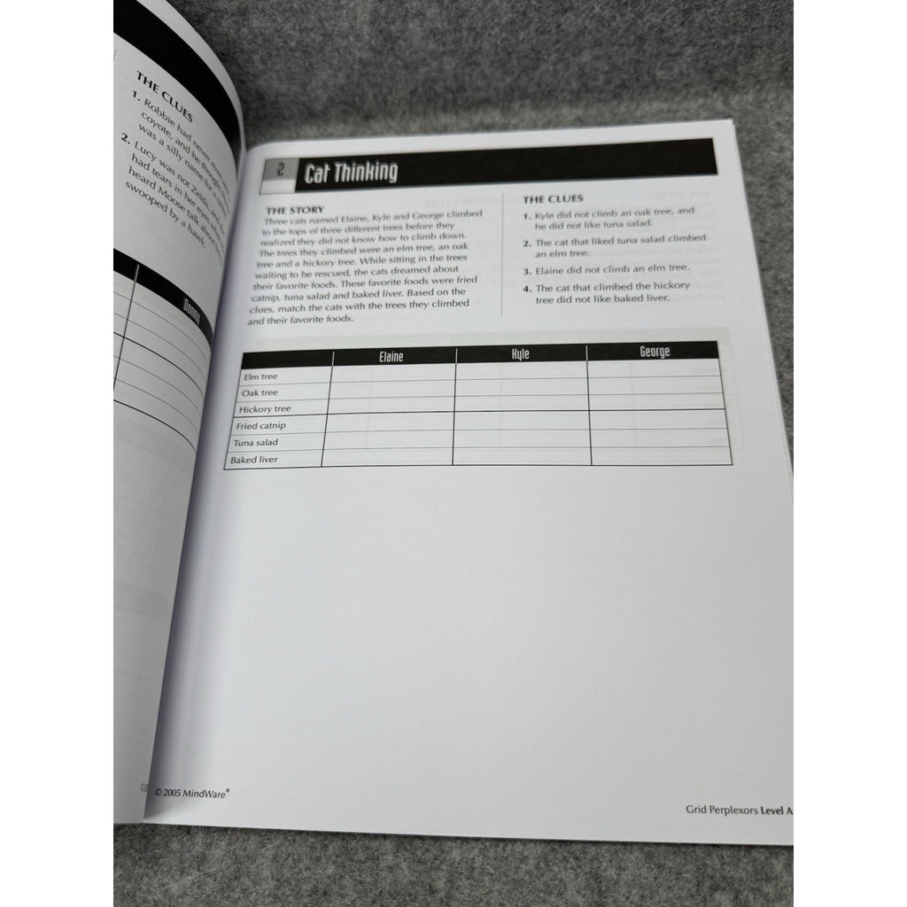 Grid Perplexors Level A MindWare 2005 Grades 3-4 Logic Puzzle Workbook